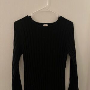 Black Ribbed Maxi Dress